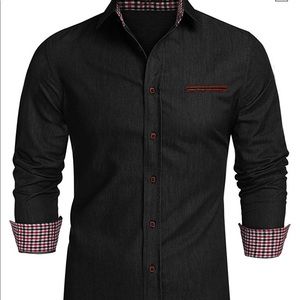 Coofandy Casual Dress Button Down Shirt M